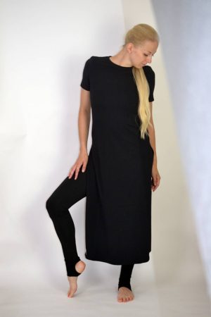 Černé bavlněné šaty