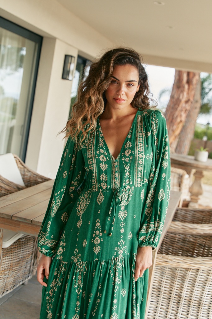 Zelené maxi šaty