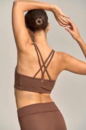 Hnědý bavlněný top