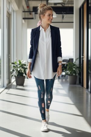 Tmavě modré legíny