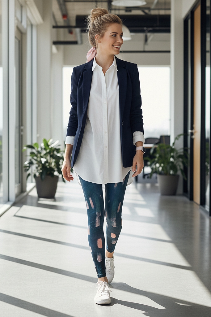 Tmavě modré legíny