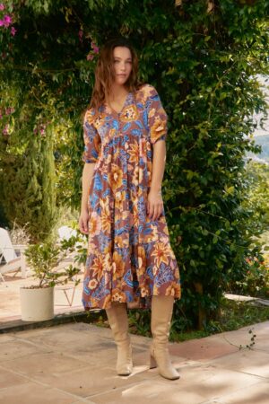 Květinové midi šaty