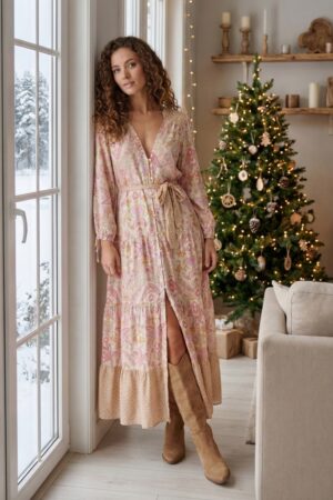 Maxi květinové šaty