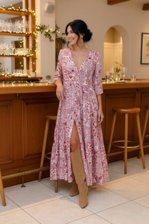 Maxi květinové šaty